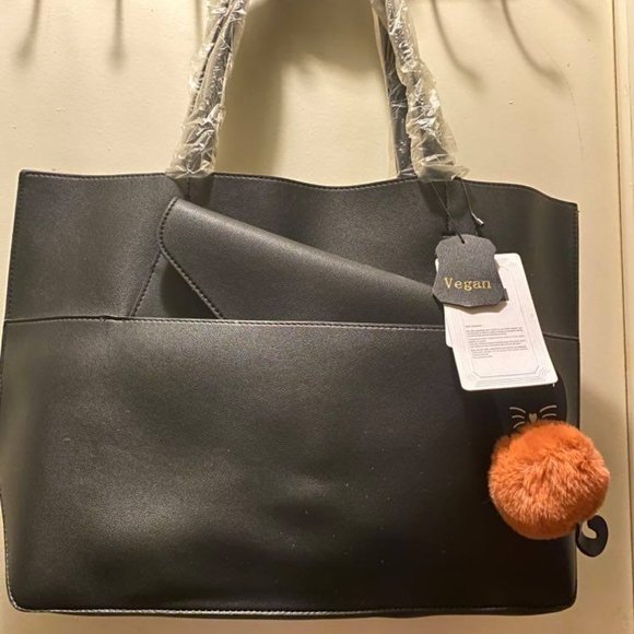 Faux Leather Tote - Picture 2 of 2